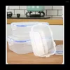 Бутылки для хранения 3pcs пластиковая ланч -коробка для детей Bento Food School Office Worker Outdoor Picnic