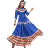 Tvådelad klänning karneval semester långärmad traditionell mexikansk folkdans boho q240511
