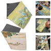Tafelmatten 2 pc's schotelhanddoeken theemat doek multifunctionele printing teaware reinigingsdoek voor huis