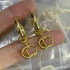 Fashion Hoop Gold Diamond Pearl Dangle Earrings Women Luxury Designer Jewelry LettersIce cream Earrings Party Gifts