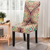 Couvre la chaise Mandala Print Stretch Anti-Fouling Protector Washable Kitchen Tabourets High Bood Office Spandex Room Decor