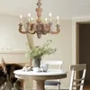 Kroonluchters Romeinse pilaar houten gebarsten hanglampen Italiaans murano retro kroonluchter vintage elegante slaapkamer woonkamer licht