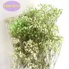 Fleurs décoratives en gros en gros de gypsophile rose bouquet fini produit usine ventes directes 80g / lot pour décoration de salle de maison de mariage