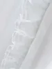 Robes de travail 2024 Été dames élégants volants cols plissés en coton blanc mélange de chemises courtes costumes filles occasionnelles