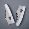 Lässige Schuhe für Männer Mode Canvas Frühling Sommer atmungsaktiver Trendlaafer Youth Street Coole Schnürung Flats -