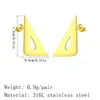 Stud Earrings Kinitial Stainless Steel Women Geometric Jewelry Irregular Triangle Math Teacher Gift