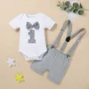 Kläder sätter baby pojke kläder set childrens jumpsuit första födelsedag jumpsuit baby klädspel set ett år baby pojke uniforml2405