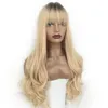 Europe and America Long Straight Human Hair Wig with Baby Hairs Brazilian Pre-Plucked Lace Front Synthetic Wigs For Women Girls