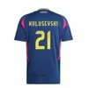 2024 Svezia Shirt calcistica Larsson da calcio maschile retrò 1994 1988 National Team Retro Dahlin Brolin Ingesson Home e Away Football Shirt Football Shirt Kit per bambini