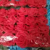 Flores decorativas 25pcs 8cm Buquês de espuma artificial de peam rosa para festa de casamento Decoração de mesa de flor falsa DIY