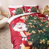 Set di biancheria da letto 2024 set di alberi di Natale per bambini con pipistrello copripiumini cuscinetto coprifuoco noi gemelli trapunti da letto piena per adulti