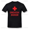 Men's T-Shirts Black Humor Orgasm Donor Funny Humor American Pie Movie Novelty Gift Men T-shirt Woman Funny Fashion Casual Cotton Printed Shirt T240510