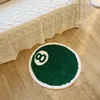 Ronde Tufting Number 8 Tapijt Soft Green Mat Billiards Ball Tapijt Kinderen Slaapkamer Corridor Vloer voetkussen Huiskamer Decor Geschenk 240512