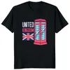 T-shirt maschile vintage London UK Regno Unito Inghilterra Great-Neck Classic Thirt Men Casual Short Slve Ts Tops Harajuku Strtwear T240510