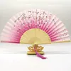 Bamboo Fans Hand Wedding Flower Fold Chinese Style Silk Children Antique Folding Fan Gift Vintage Party Supplies Ing ing