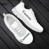 Casual Shoes Forudesign Women Dreating Air Mesh Cartoon Equipment Print Ladies Lace Up Zapatos