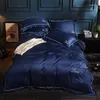 Beddegoeden !Pure satijnen zijden set huis textiel kingsize size bed dekbed dekbedoverlee kleding kussenslopen groothandel plat