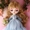 Icy DBS Blyth Doll 1/6 BJD Blue Princess Flower Dress Anime Doll Clothing 240429