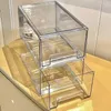 Aufbewahrungsboxen Gesichtsmaskenbox Licht Luxus transparenter Acrylschubladen Typ Kosmetik Organizer Staubsicherer Desktophalter