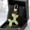 Niedliche 3D -Cartoon -Ballonhund Schlüsselbund Keyring -Spielzeug Plastikharz Schlüsselkette Anhänger Bag Accessoires Mode Keychains Schmuckgeschenke