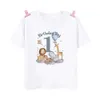 T-shirts 1-12 T-shirt d'anniversaire T-shirt Wild One T-shirt Boy Birthday Party T-shirt Wild Animal Imprimerie à thème Animal Childrens Top T240509