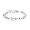 Fête favorable argent coréen S925 Bracelet de cœur océan simple cadeau pour les couples cadeaux de mariage des couples