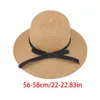 Geniş Memlu Şapkalar Kadınlar Saman Güneş Şapkası Düz ​​Plajı Yaz Koruması Toplu Panama Yay Şerit Dekorasyonu