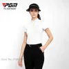 Damen-Trailsanzuiten PGM weibliche Sommer tragen atmungsaktive weiche T-Shirts Frauen Kurz getrocknetes Polo-Hemd Elastizität Slim Sports Tops S-XL Y240507