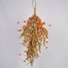 Decorative Flowers 2PCS Thanksgiving Day Grain Wreath Light Weight Simulated Ears Front Door Garland Warm Atmosphere Holiday Decoration