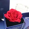 Bolsas de jóias portas duplas Rosas preservadas Colar de colar de flores para para a namorada mãe esposa 2024 em tendentes presentes de natal românticos