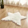 Creative Rayuan Star Shape Artificial ullmatta fårskinn håriga mattor faux matta sittplats fluffig mjuk yta