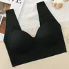 Sutiã sem costura para mulheres push up sutiã de roupas íntimas fêmeas macias vneck top No Wire Brassiere Sports Intimates Lingerie