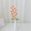 Decoratieve bloemen Hand gebreide lila nep boeket kunstmatige kunstmatige voor vaas thuiskamer bureau Valentijnsdag decoratie bloemen arrangement cadeau