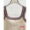 Kobiety Tank Tops TEE Designer Women S Camis Miu Home Edition Early Spring Contrast Sling Dzianin Krótka litera mikro etykieta Sweter Kobiet Kobiety