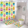 Rideaux de douche cactus rideau ensemble décor de salle de bain cactus great baignoire étanche avec des tapis de bain non glissant couvercle de toilette