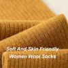 Donne calzini cavo a maglia stivale extra lunghe Socchetta sopra le ragazze alte del ginocchio calda brodo autunno e la moda invernale a maglia