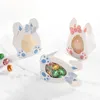 Geschenkverpackung 10pcs süße Eierohrpapier Süßigkeiten Kisten Kekspacktaschen für Geburtstag Babyparty Ostern Party Gefälligkeiten Box Dekoration