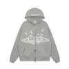 Broken Planet Brooken Space Grey Tryckt hoodie Set American Trendy Brand Zipper Coat