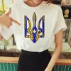 T-shirt féminin t-shirts ukrainiens Femmes Strtwear Y2k Tops japonais Lady Creative Slve Vintage Casual Clothes Leisure T confortable Y240509