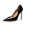 Projektantka Obcasy Woman High Heels Buty 6 cm 8 cm 10 cm 12cm czerwone błyszczące dno spicześnie palce nuda czarna dama klasyka butów ślubnych z torbą na kurz 34-44