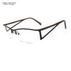 Lunettes de soleil Frames MC099-C16 Fashion Half Rim Rectangle Lens Men Glasses Metal Sorne