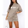 Women Tracksuits Two Pieces Designer Summer New T-shirt Set Fashion Sports Foam Sleeved Pullover Short Sportwear 7 Colours