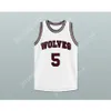 Sonderanwendung eines beliebigen Namens eines Teams Hakim 5 Wolves High School Basketball Trikot Alle genähte Größe S-6xl Top-Qualität
