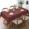 Table Cloth Rectangular Waterproof Oil-Proof Ukraine Ukrainian Embroidery Ornament Tablecloth Covers 40"-44" Fit Boho