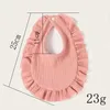 F7D6 BIB BUK ZBIERNIK BABY BIB Miękki bawełniany nadrukowany koronkowy tkanin