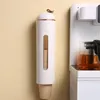Kitchen Storage Cup Dispenser Plastic Holder Wall Mount Water School Office Pull Type Paper