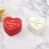 Décoration de fête coeur en forme de coeur Tags cadeaux Happy Valentines Days Cartes de papier rouge blanc Étiquettes de papier bricolage Goodies faits à la main suspendus 100 pc