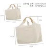 Aufbewahrungstaschen 2PCS2024 Supermarkt Einkaufstasche Canvas -Tasche tragbares reines Baumwollfalt umweltfreundlich