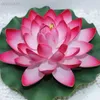 Dekorative Blumen künstliche Rose gefälschte Lotusblatt -Lilie Wasserpflanzen Hochzeit Dekoration Mariage Flores 28 cm Teiche wasserdicht C44