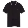 Camisa polo nova camiseta de negócios de designer Fred Perry 2023 Fashion Luxury Classic Summer Cotton Ear de trigo de manga curta e mulheres bordados crescentes 560